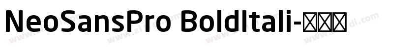 NeoSansPro BoldItali字体转换